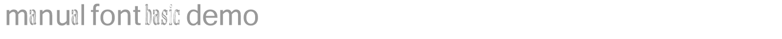 Manual Font font preview